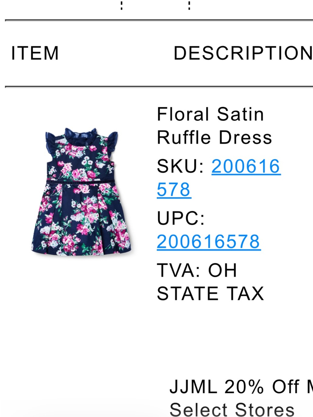 Janie and Jack girls size 4T Navy Floral Satin Ruffle Dress with Pink Flowers